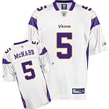 Reebok Minnesota Vikings Donovan McNabb Replica White Jersey Extra Large