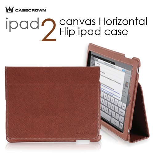 CaseCrown Apple iPad 2 Royal Standby Horizontal case (Brown) for the Apple iPad 2 Wifi / 3G Model 16GB, 32GB, 64GB
