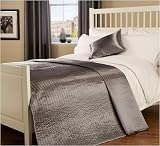 Passion Faux Silk Double Bedspread in Silver