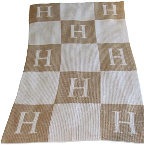 Butterscotch Blankees Customized Initial and Blocks Blanket