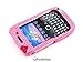 Smile Case Hello Kitty Pink Heart Bling Rhinestone Crysal Jeweled Snap on Full Cover Case for Blackberry Curve 8520 8530 9300 (8520-4 Hearts) thumb