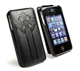 Apocalypse Tuff-Grip (antenna assist) case cover for Apple iPhone 4G / 4 - Black - Sacred Seal