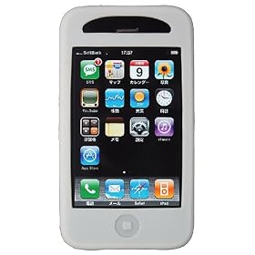 Rix SoftBank iPhone 3G�p �Ȃ߂炩�V���N�^�b�` �V���R���P�[�X �t���ی�t�B�����t �z���C�g RX-IPSPHOWH