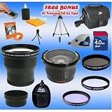 3x Telephoto & Wide Angle Macro Lens 4GB Ultimate Accessory Kit for Canon Powershot G7 G9