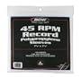 100 Vinyl 45 RPM 7" Record Poly Outer Sleeves 2 Mil NEW