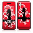 Red Groupie Design Protective Skin Decal Sticker for Samsung Instinct SCH M800 Cell Phone