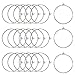 JIALEEY 100PCS Wine Glass Charm Rings 25mm Silver Plated Open Jump Ring Earring Beading Hoop for Jewelry Making Wedding Birthday Party Festival Favor