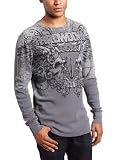 51sytVlhk%2BL. SL160  Throwdown By Affliction Mens Sea Storm Long Sleeve Thermal Tee, Charcoal, Large Reviews