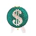 Lucky Dollar $ Sign Emerald Green Crystal Estee Lauder Lucidity Powder Compact