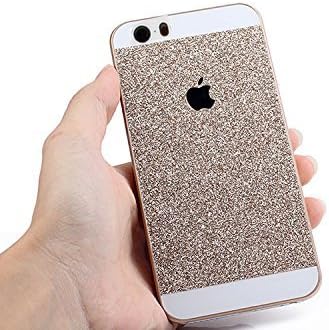 iCosow™ Flash powder Hard Back Case Cover for IPhone 5 5s-Golden