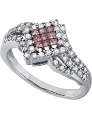 0.50CTW COGNAC DIAMOND INVISIBLE RING
