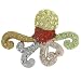 Jewelry : Multi Color Octopus Animal Pin Brooch