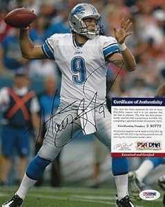 Matthew Stafford Signed Detroit Lions 8X10 Photo Psa/Dna S90770