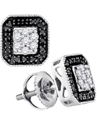 0.25CTW-DIA BLACK DIAMOND FASHION EARRING