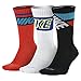 Nike Unisex Dri-FIT Crew Sock 3-Pair Pack LG (Mens Shoe 8-12, Womens Shoe 10-13)