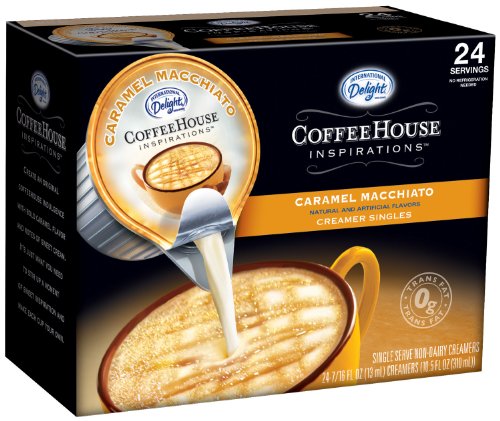 International Delight Coffeehouse Inspirations Caramel Macchiato, 24-count Creamer Singles (Pack of 6)