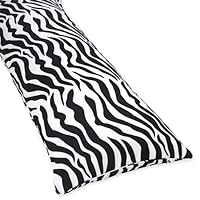 Zebra Animal Print Full Length Double Zippered Body Pillow Cover by Sweet Jojo Designs