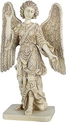 Archangel Raphael Healing Pointing Upwards Statue, Stone - Small