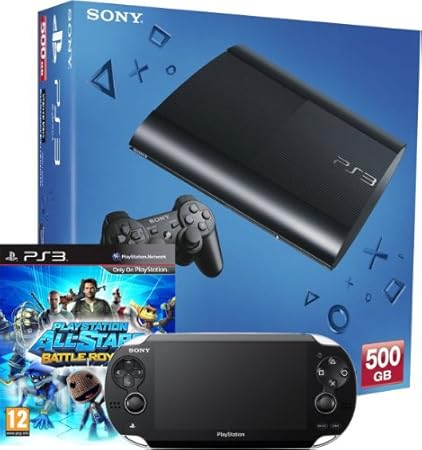 PlayStation 3 Console 500GB Model + PS Vita (Wi-Fi only) console bundle including PS All-Stars Battle Royale (PS3)