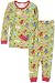 Gerber Smiley Cats Thermal Underwear Two Piece, Light Sage, 18 Months