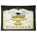 World's Best Cupcakes Glass Platter