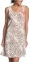 HUE Women's Nuevo Leopard Sleep Dress, Off White, Medium