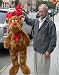 LARGE 61 5-FEET-TALL STUFFED CHRISTMAS MOOSE - BIG HOLIDAY PLUSH FUN - STUFFED HERE IN THE USA AMERICA