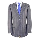 Brook Taverner Black Check Cashmere Wool Jacket - 40L