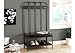 BENCH - 60"H / CHARCOAL GREY METAL HALL ENTRY