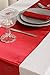 Ling's moment Red Satin Table Runner for Weddings, 12x108 Inch, Pack of 10