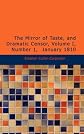 The Mirror of Taste, and Dramatic Censor, Volume I, Number 1, January 1810
