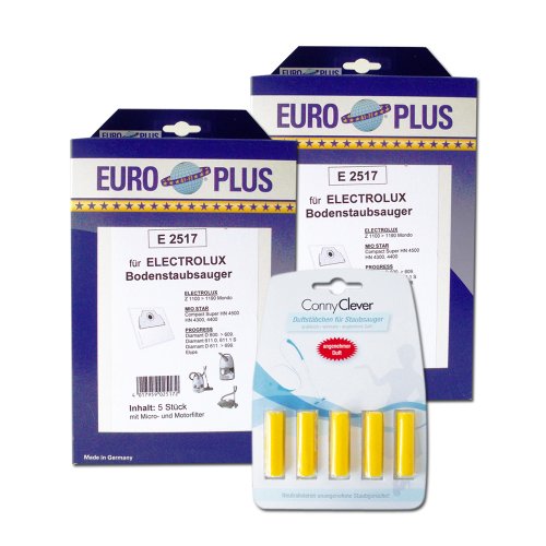 Euro Plus E 2517/2 2er Pack Electrolux Staubsaugerbeutel und 5 Conny Clever Duftstaebchen Preisvergleich
