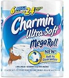 Charmin Ultra Soft, Mega Rolls, 6 Count Packs (Pack of 3) 18 Total Rolls