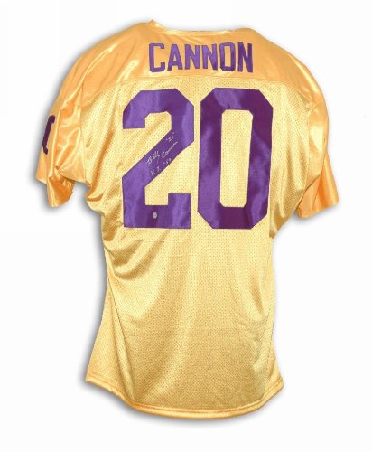 Autographed Billy Cannon Lsu Jersey Inscribed 20 And Ht 59
