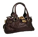 Chloe Dark Eggplant Classic Paddington Leather Handbag
