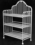 IMAGE OF Curved Back Iron Changing Table With Star Finials