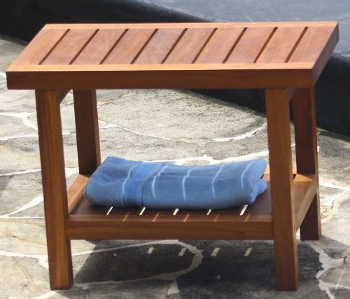 Large Large Spa Shower Bench Seat with Shelf