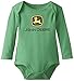 John Deere Baby-Boys Newborn Long Sleeve Trademark Bodyshirt Green