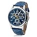 Men Watches,SMTSMT Crocodile Faux Leather Mens Analog Watch Watches-Blue