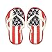 ID 1077AB Set of 2 American Flag Flip Flop Patches Embroidered Iron On Applique