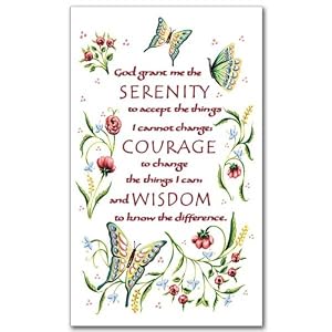 Amazon.com : Serenity Prayer Holy Card Butterflies and Flowers 3 by 5 ...