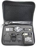 RM 5コネクターUSB充電ケーブル FOMA/Soft Bank/au/WILLCOM/iPod対応 ポーチに入って ACアダプタも付属 家庭用コンセントから USB機器の充電・使用が可能 ブラック RM-2043