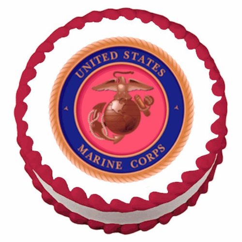 1/4 Sheet ~ Marine Corp Emblem ~ Edible Image Cake/Cupcake Topper!!!