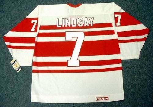 Buy TED LINDSAY Detroit Red Wings 1940's CCM Vintage Throwback Hockey Jersey