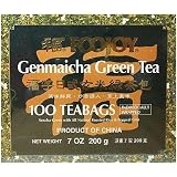FooJoy Genmai Cha Brown Rice Green Tea 200 Individually Wrapped Tea Bags by PierMall Teas