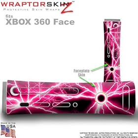 Lightning Pink Skin by WraptorSkinz TM fits XBOX 360 Factory Faceplates by TuneTattooz