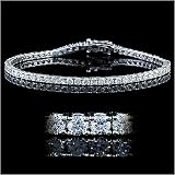 4.5 Carat Sterling Silver CZ Tennis Bracelet