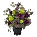Real Looking Morning Glory & Hydrangea Silk Flower Arrangement - Silk Arrangement