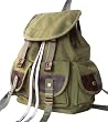 Military Inspired Canvas Backpack Bookbag Day Pack Olive Drab