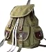 Military Inspired Canvas Backpack Bookbag Day Pack Olive Drab